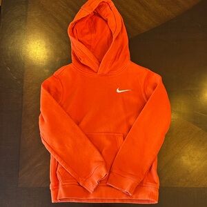 Boys Nike Hoodie - Kids Bright Orange Hoodie - Small